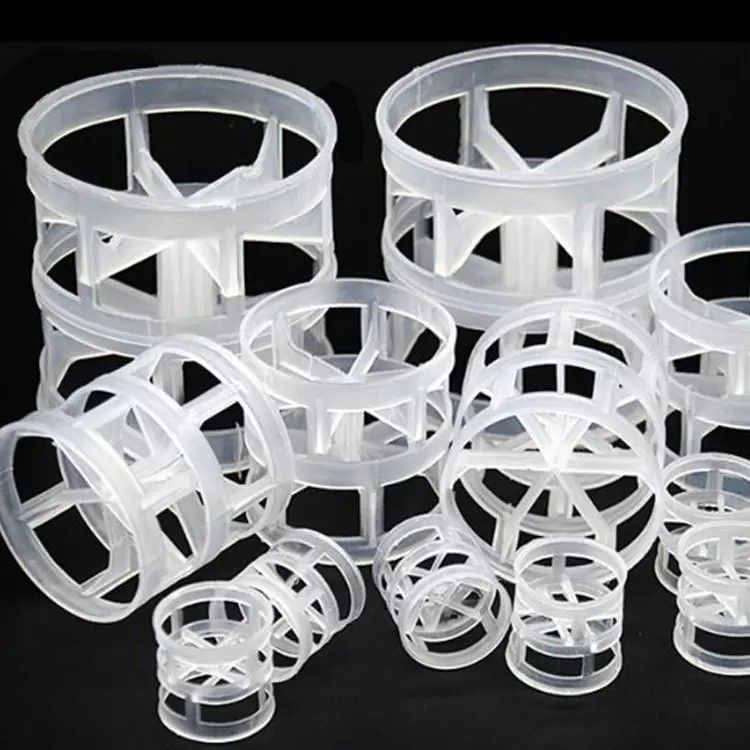 25mm 38mm Tower Packing PP PE RPP PVC CPVC PVDF PTFE PP Pall Ring PP Plastic Pall Ring